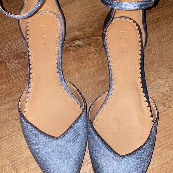 Loft velvet ankle strap flats NWOT - Picture 5 of 5